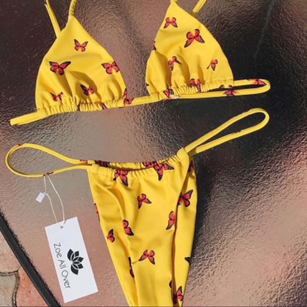 butterfly two piece bikini set